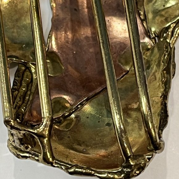 Vintage LAA Gallery Lafayette Art Association Mixed Metal Artist Belt Buckle - Picture 9 of 16